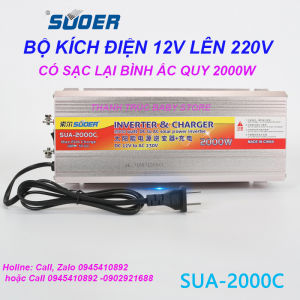 Bộ kích điệ n 2000W Có sạc lại bình 200Ah