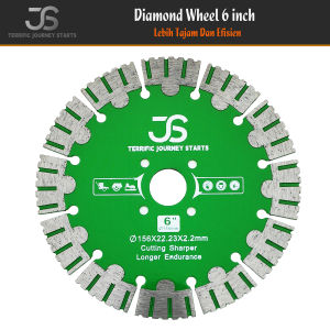 DIAMOND WHEEL JS 156x22.23x2.2MM SUPER LEBAR & Awet Mata Potong Concrete Batu Keramik Granit