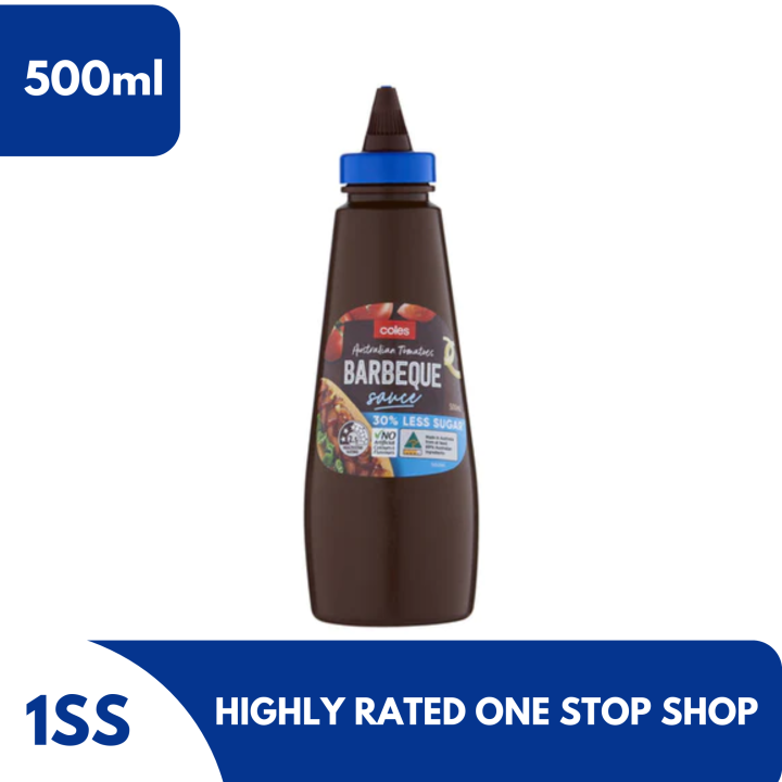 Coles Australian Tomatoes Barbecue Sauce 30% Less Sugar