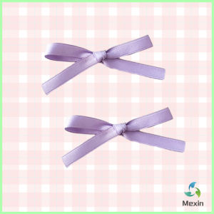 Mexin กิ๊บติดผมหน้าม้า ประดับโบว์ กิ๊บติดผมริบบิ้นน่ารัก จํานวน 2 ชิ้น ต่อชุด Hairpins