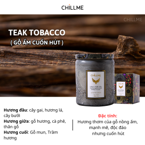 Nến thơm phòng Chillme Luxury sáp đậu nành hương thơm thư giãn khử mùi decor phòng ngủ quà tặng