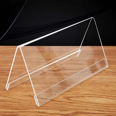 Kích thước 5x15cm Kệ mica chức danh bảng tên học sinh menu mica chữ A 2 mặt bảng giá tên sản phẩm SH010