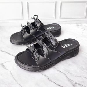 OZEO - Sandal Slide Wedges Casual Wanita Dewasa Sendal Perempuan Empuk