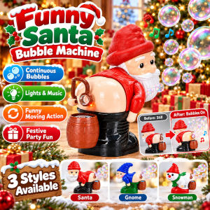 Santa Claus Bubble Machine Farting Bubble Blower Kids Fun Christmas Party Entertainment Holiday Bubble Toy Christmas Gift