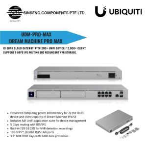 Ubiquiti UniFi UDM PRO Max Dream Machine Pro Max 8 Channel IDS IPS 5Gpbs NVR HDD Built-in 128 GB SSD [ Model:UDM-Pro-Max ] -1 YEAR LOCAL WARRANTY