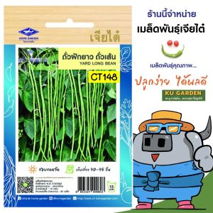 CHIATAI 🇹🇭 ผักซอง เจียไต๋ ถั่วฝักยาว-ถั่วเส้น O148 ซองประมาณ 85 เมล็ด เมล็ดพันธุ์ผัก เมล็ดผัก เมล็ดพืช ผักสวนครัว