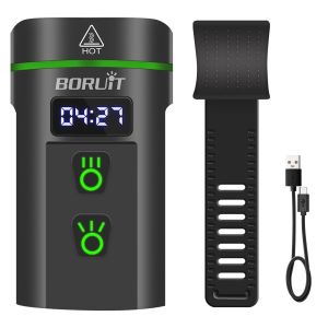2026 BORUIT Bicycle Light Front 5000mAh Bike Light Waterproof Flashlight USB Charging MTB Road Outdoors Cycling Lamp Accessories