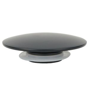 LUXEMO 1Pcs Push Button Waste Sink Plug Black Click Clack Basin PopUp Cap Durable Brass Drain Stopper Replacement Part for Bathroom Sink