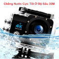 Camera Hành Trình Láp Xe Máy, Gắn Mũ Bảo Hiểm, Chống Nước 4K Sports Ultra HD DV, Kết Nối Wifi Chống Rung - Hỗ Trợ Quay Đêm. 