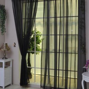 【TaroBall】2Pcs 2M Transparent Silk Curtain Soft Ice Silk Decoration Window Accessories Sill Wedding Home Shower Curtain Set On Sale Buy 1 Take 1