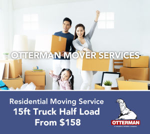 OTTERMAN Mover 15ft Truck HALF Load HDB/Condo/Landed House Residential Moving Relocation Service 15ft Truck HALF Load