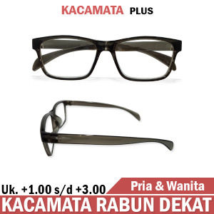 Kacamata Warna Bingkai Bening Hitam Clear Black Bentuk Kotak Model Casual Sporty Simple Lensa Untuk Baca Plus Ukuran Tersedia +1.00 Sampai +3.00 RABUN DEKAT Bisa Di Pakai Pria Wanita GUDANG KACA MATA BACA PLUS MURAH
