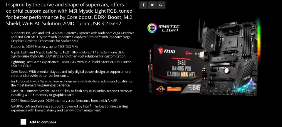 AMD Ryzen 5 3500X + MSI B450 Gaming Pro Carbon Max WIFI AM4 ATX