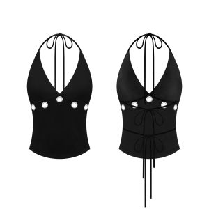 [CÓ TÁCH LẺ] Set áo yếm và quần ống loe mắt cáo AMBUS - KILL SYSTEM