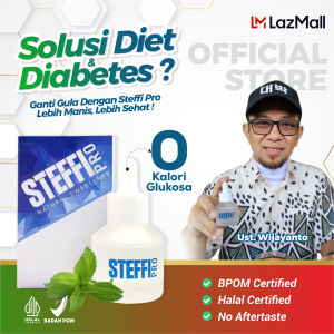 STEFFI PRO - Pemanis Alami Pengganti Gula Stevia Nol Kalori Aman 30ml Halal BPOM
