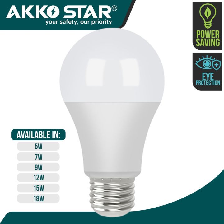 AKKO STAR High Quality Power LED Bulb (5W | 7W | 9W | 12W | 15W | 18W ...