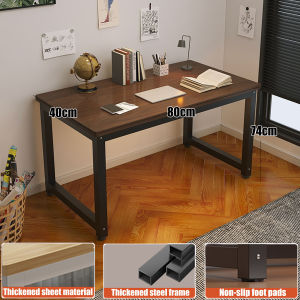 Global Computer Desk Stainless Steel Solid Wood Mesa ng Kompyuter Study Desk Table for Home Office Working Durable Fireproof Waterproof 80/100/120/140cm