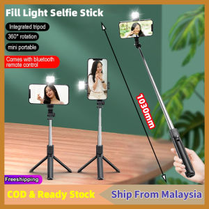 (Stock in Malaysia) New Bluetooth Selfie Stick Mobile Phone Holder Retractable Portable Multifunctional Mini Tripod With Wireless Remote Shutter