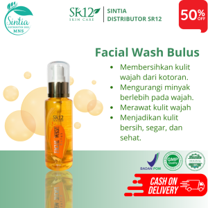 SR12 Facial Wash With Bulus Sabun Cuci Muka Untuk Wajah Glowing Serta Kulit Berminyak 100ml