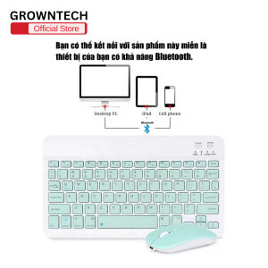 Bàn phím bluetooth mini không dây bluetooth GROWNTECH PVN523 gõ phím êm tay kết nối nhanh chóng