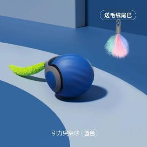 Speedy Sprint Ball Toy for Cat Type-C Rechargeable Interactive Cats Toys - Blue