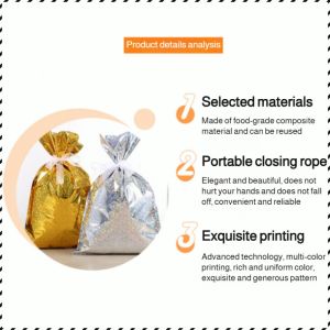 Candy Bag Christmas Candy Packaging Bags Christmas Decoration Christmas Tree Drawstring Candy Bags