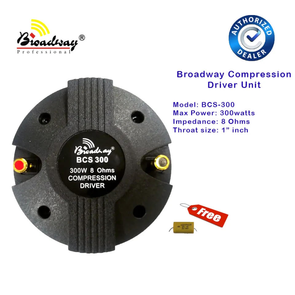 300watts Compression Driver Unit with Capacitor Broadway tweeter