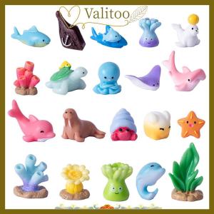 [Valitoo] รูปแกะสลักเรซินขนาดเล็กจากท้องทะเลรูปปั้นสัตว์ทะเลน่ารักรูปปั้นเล็กๆสำหรับตู้ปลาบ้านเดสก์ท็อปของตกแต่งภูมิทัศน์ขนาดเล็ก