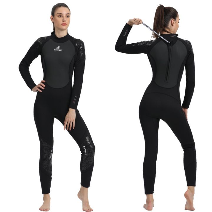 Womens 3MM neoprene wetsuit one-piece diving set scuba diving suit