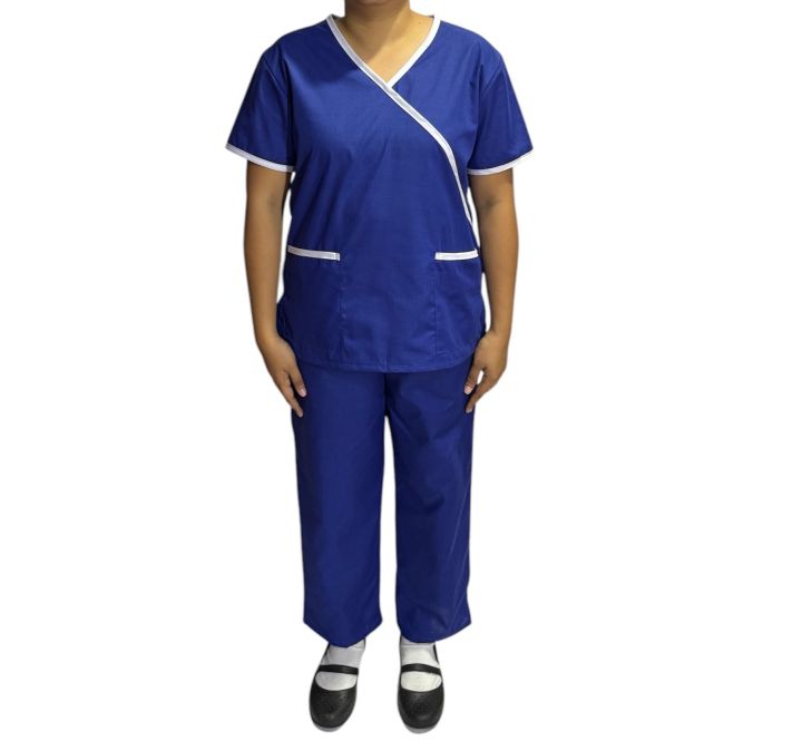 Uniforme Blouse Medicale Originale Scrub Suit [Royal Blue] Sided