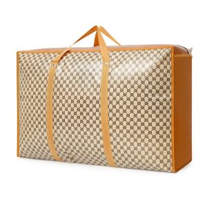 กระเป๋าย้ายบ้าน ย้ายหอ ขนาด 90 x 60 x 26 cm กระเป๋าเดินทาง ถุงกระสอบ เก็บของ กระเป๋าหูหิ้ว พับเก็บได้ กันน้ำ ขนาดใหญ่ มาพร้อมซิปคู่