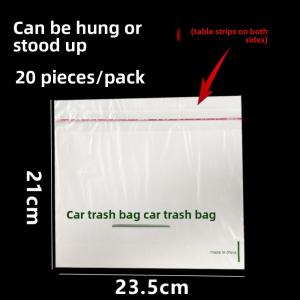 20pcs Disposable Car Garbage Bags Paste-type Self-standing Trash Bag Universal Thickened Leakproof Trash Bag for Cars