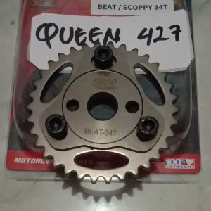 GIGI SINTRIK GESER/RACING BEAT 34T/GEAR SINTRIK TIMING ATAS/NOKEN AS HONDA BEAT KARBU SCOOPY SPACY 34T PRO 1 RACING