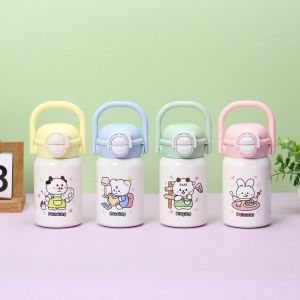 PRETTY MJ 316 Stainless Steel Vacuum Cup Cute Cartoon 400ml Thermal Mug Durable Insulated Cup for Student Children