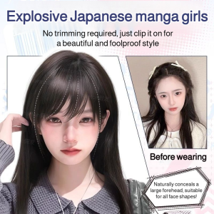 Bangs Piece Refreshing Bangs Stick Personal Care Realistic Sense of Style Vintage Lightweight