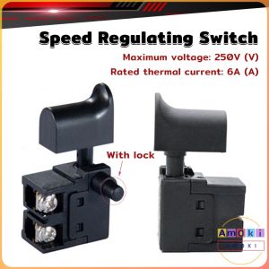 Amoki【Ready in Stock】 Speed Regulating Switch 6A 250V for Electric Drill Hammer Tool