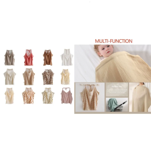 Lightweight Muslin Nursing Cover for Breastfeeding Breathable & Comfortable Nursing Apron Cotton Cover for Mom & Baby