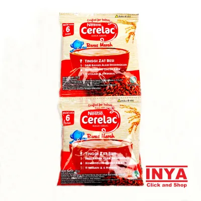Nestle Cerelac Beras Merah 8x20gr Renceng - Bubur Sereal