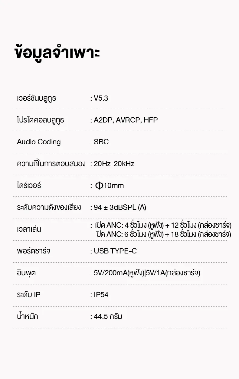 Edifier TWS1 Pro 2 TWS หูฟังบลูทูธหูฟังไร้สาย True Wireless Bluetooth 5.3 พร้อมระบบตัดเสียงรบกวน IP54 กันน้ำเวลาเล่น 26H