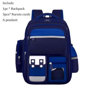 NEXASHOP Large Capacity Students Backpack Spinal Protection Waterproof Naruto Backpack British Style Wear-resistant School Bag for kids