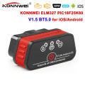 Konnwei ELM327 V1.5 Bluetooth 5.0 OBD2 Scanner ELM 327 V1 5 OBDII Auto Car Diagnostic Tools ODB2 OBD 2 Code Reader. 