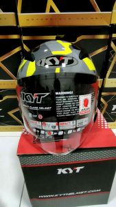 KYT GALAXY FLAT R 4 BK/YELLOW (ORIGINAL)