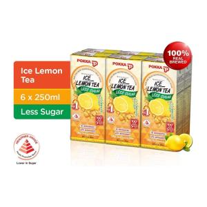 Pokka Ice Lemon Tea (Less Sugar) (6 X 250ML)