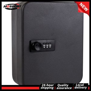【Free Shipping】 Reliable Security Safe with Combination Lock Wall Mount 20 Key Hooks for Home and Business Security