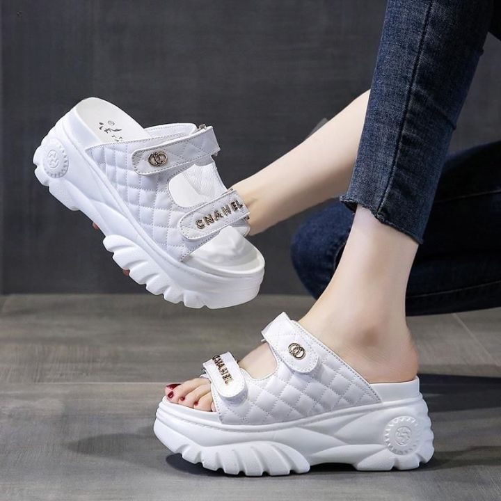 5cm High Solid Color Open Toe Wedge Sandals for Women's New Summer  Versatile Soft Thick Sole Sports Beach Shoes Lazada PH