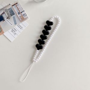 Candy color phone bead love chain accessories cutie beautiful hanging holder lanyard 手机吊饰手机链