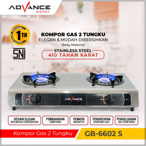 Advance KOMPOR GAS 2 TUNGKU GB-6602S Garansi 1 Tahun