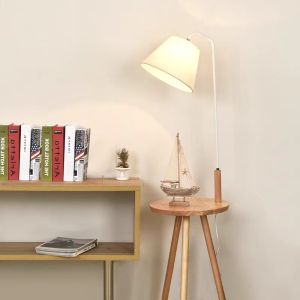 LED Antique Floor Lamp Solid Wood Coffee Table Lamp Can Be Used to Place items Living Room Sofa Bedr