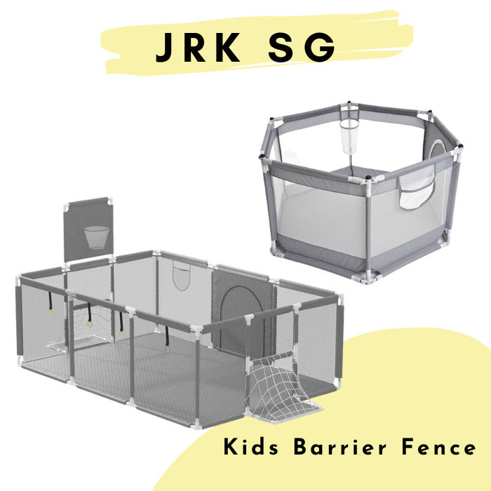 Premium Stainless Steel Baby Playpen with Basketball Fence main image 0