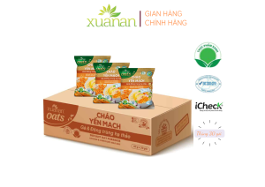 Thùng 30 Gói Cháo Yến Mạch Thịt Gà & Đông Trùng Hạ Thảo Xuân An Gói 40G (Tặng Kèm 5 Gói)